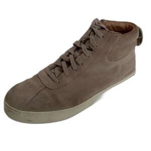 Vionic Jenning Taupe Brown Nubuck Leather High Top Side Zip Sneaker Size 9